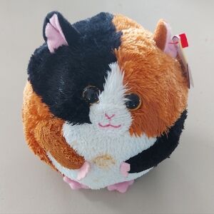 Ty Beanie Ballz Speedy Calico Guinea Pig Plush - Black, Brown, White